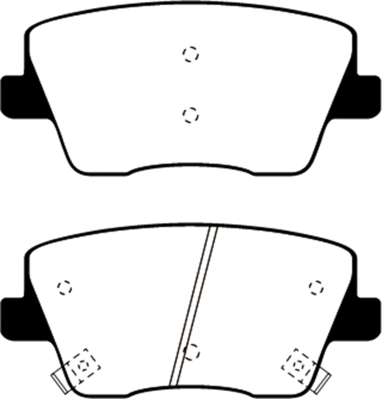 Hyundai Veloster Brake Pads - Rear - EBC - Redstuff Ceramic - `19-`27