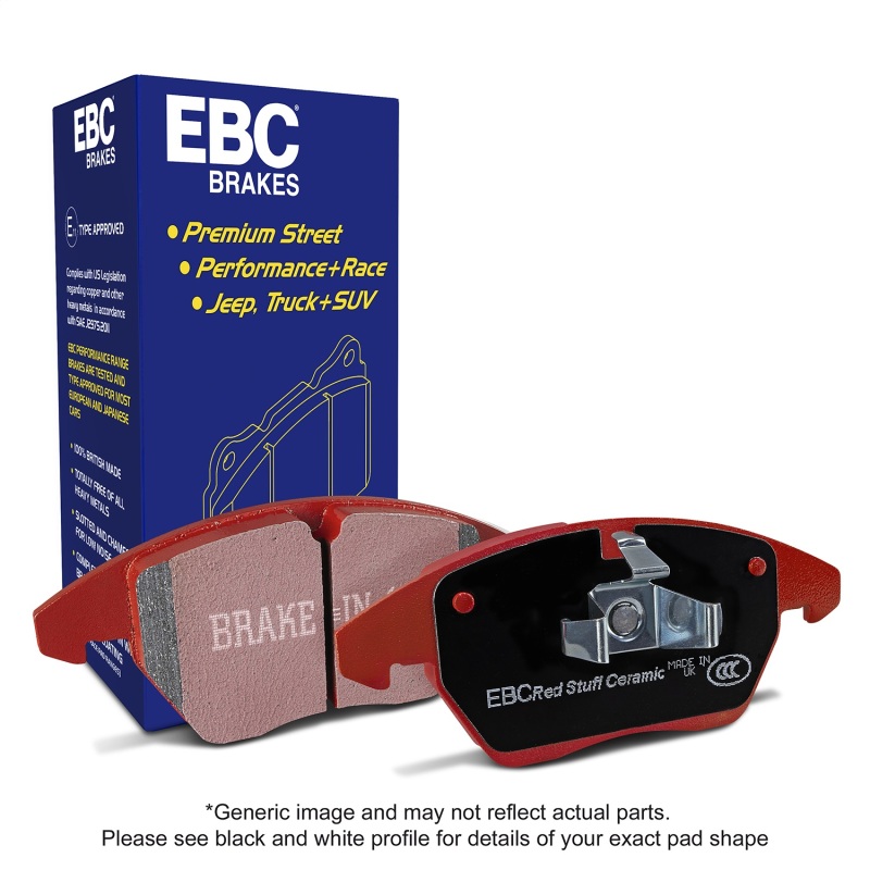 Mercedes-Benz E300 Brake Pad Set - Front - EBC - Redstuff - `17-`27
