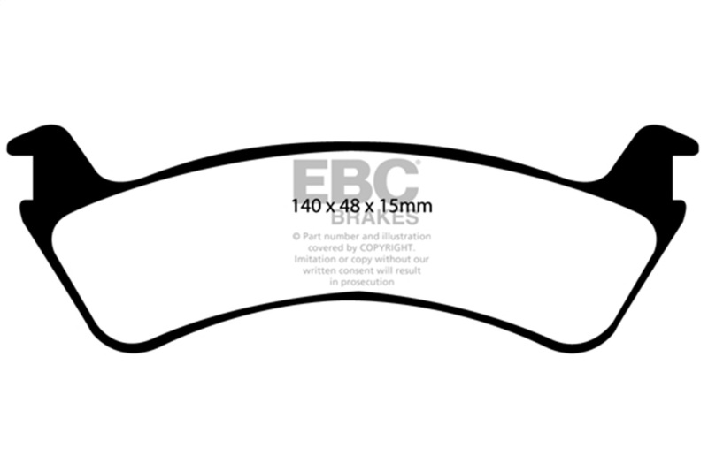 Ford Explorer Sport Brake Pads - Rear - EBC - Yellowstuff - `00-`02