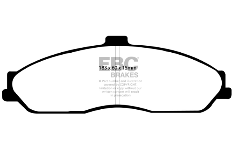 Cadillac XLR Brake Pad Set - Front - EBC - Yellowstuff - `03-`04