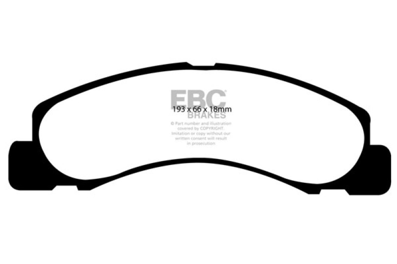 Ford Excursion Brake Pads - Front - EBC - Yellowstuff - `00-`02