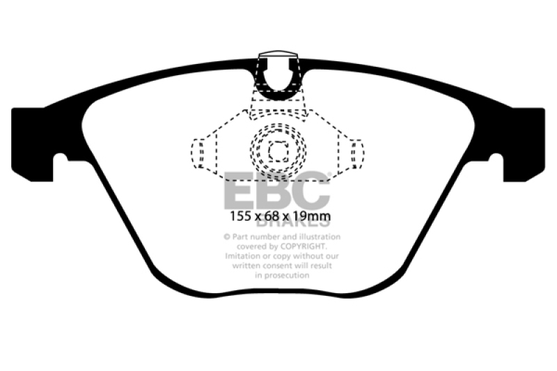 BMW M3 Brake Pad Set - Front - EBC - Yellowstuff - `08-`10 BMW M3 Brake Pad Set - Front - EBC - Yellowstuff - `08-`10