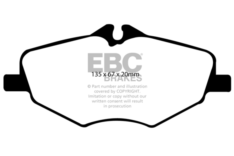 Mercedes-Benz E320 Brake Pads - Front - EBC - Yellowstuff - `06-`09