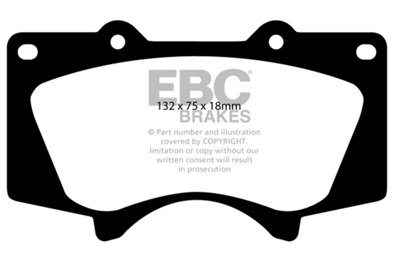 Lexus GX460 Brake Pads - Front - EBC - Yellowstuff - `10-`27