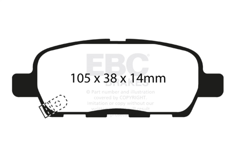 Infiniti FX35 Brake Pads - Rear - EBC - Yellowstuff - `03-`05