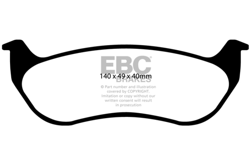 Ford Explorer Sport Trac Brake Pads - Rear - EBC - Yellowstuff - `07-`11