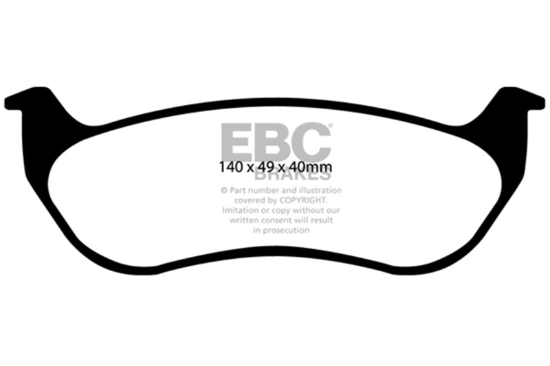 Ford Explorer Sport Trac Brake Pads - Rear - EBC - Yellowstuff - `07-`11