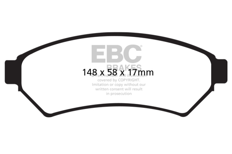 Buick Allure Brake Pads - Front - EBC - Yellowstuff - `05-`09 Buick Allure Brake Pads - Front - EBC - Yellowstuff - `05-`09