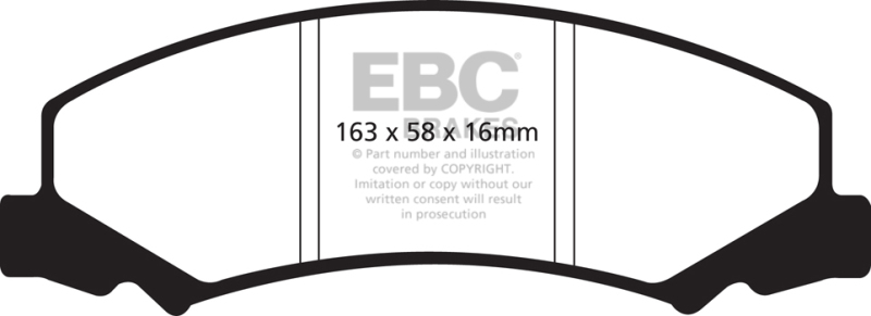 Buick Allure Brake Pads - Front - EBC - Yellowstuff - `08-`09 Buick Allure Brake Pads - Front - EBC - Yellowstuff - `08-`09