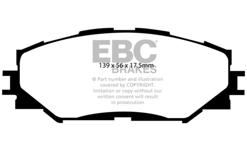 Lexus HS250h Brake Pads - Front - EBC - Yellowstuff - `10-`12