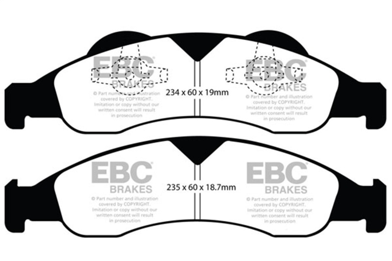 Ford Expedition Brake Pads - Front - EBC - Yellowstuff - `07-`09
