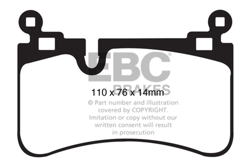Mercedes-Benz C63 AMG Brake Pads - Rear - EBC - Yellowstuff - `08-`13