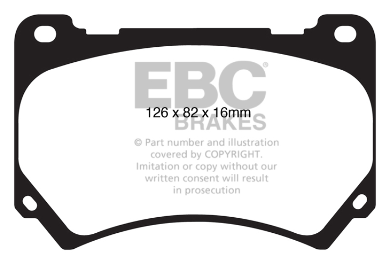 Hyundai Equus Brake Pads - Front - EBC - Yellowstuff - `11-`27