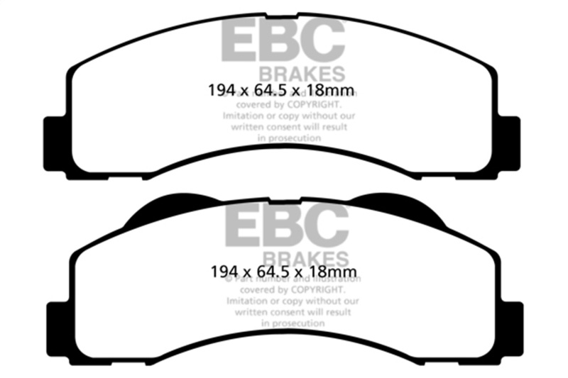 Ford Expedition Brake Pads - Front - EBC - Yellowstuff - `15-`27