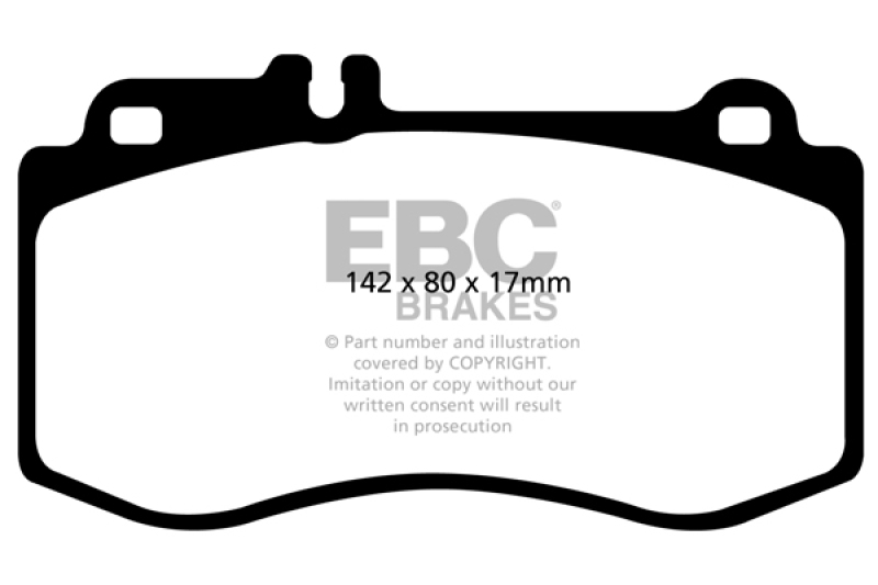 Mercedes-Benz E350 Brake Pads - Front - EBC - Yellowstuff - `10-`27