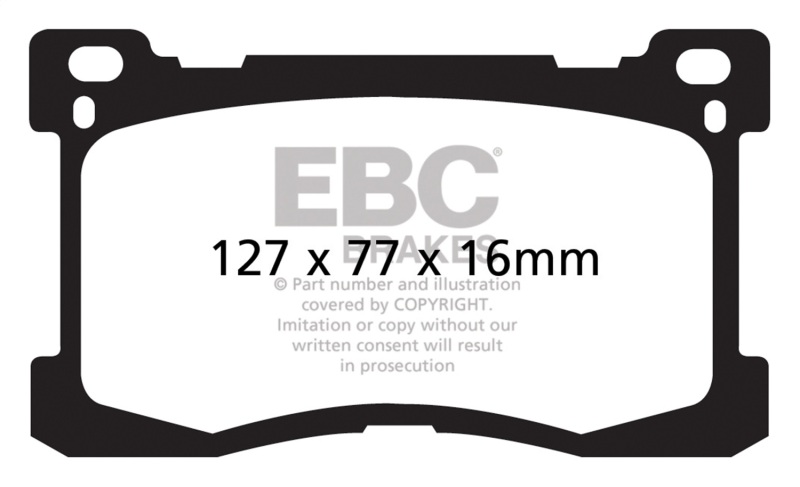 Hyundai Equus Brake Pads - Front - EBC - Yellowstuff - `12-`27