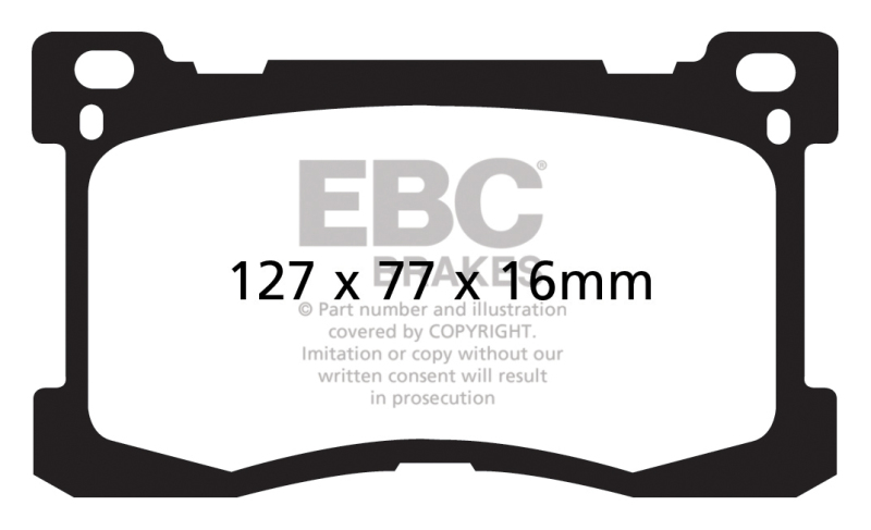 Hyundai Equus Brake Pads - Front - EBC - Yellowstuff - `12-`27