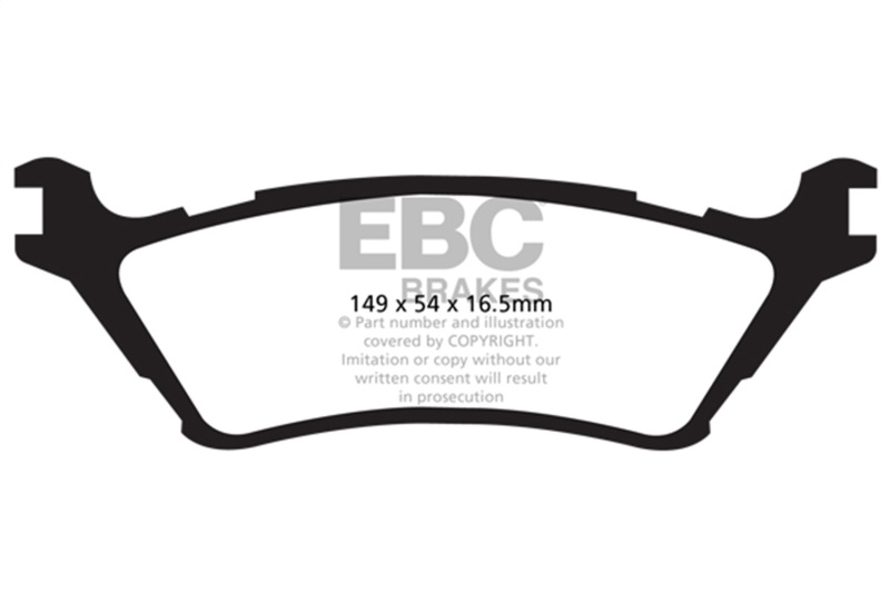 Ford F150 Brake Pads - Rear - EBC - Yellowstuff - `15-`27
