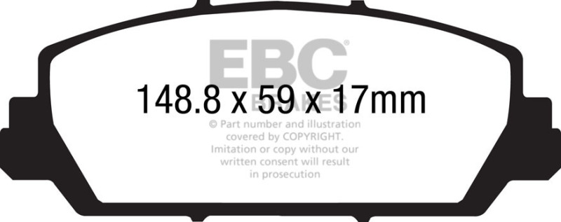 Acura RDX Brake Pads - Front - EBC - Yellowstuff - `12-`27