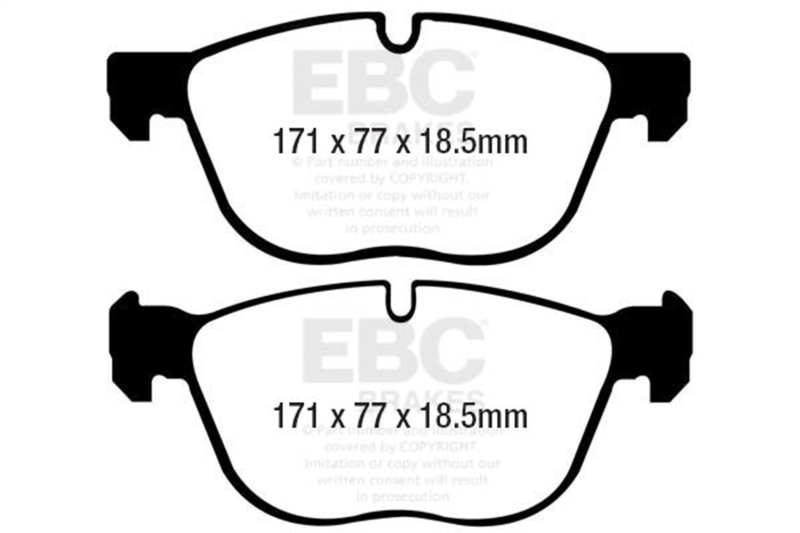 BMW X5 Brake Pads - Front - EBC - Yellowstuff - `07-`10