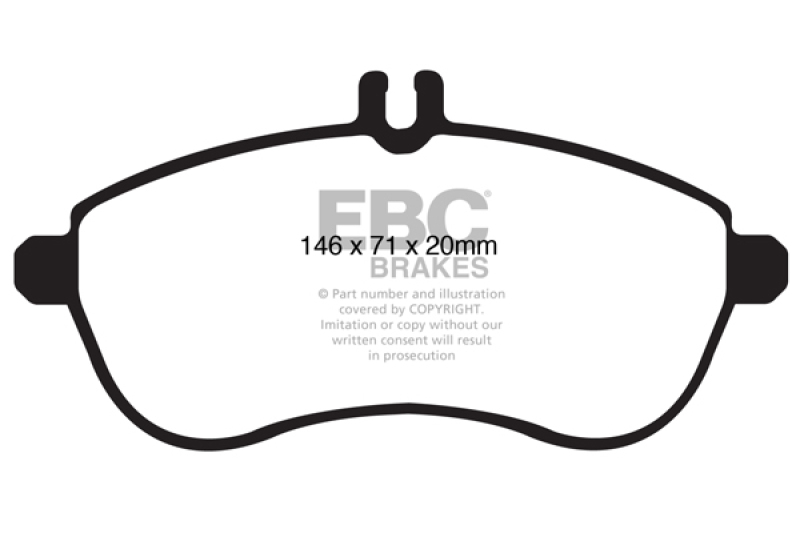 Mercedes-Benz C250 Brake Pads - Front - EBC - Yellowstuff - `12-`14