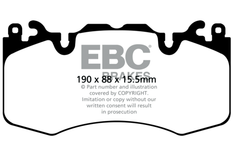 Land Rover Range Rover Brake Pads - Front - EBC - Yellowstuff Street and Track - `13-`27