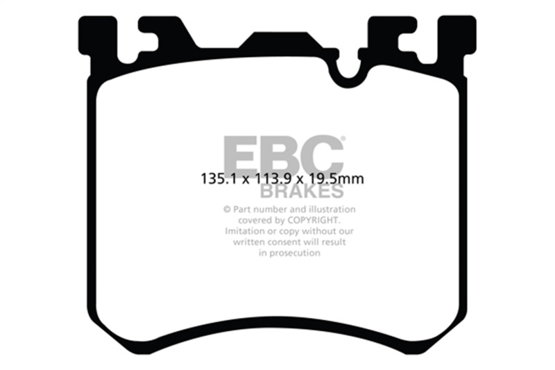 BMW X5M Brake Pads - Front - EBC - Yellowstuff - `10-`27