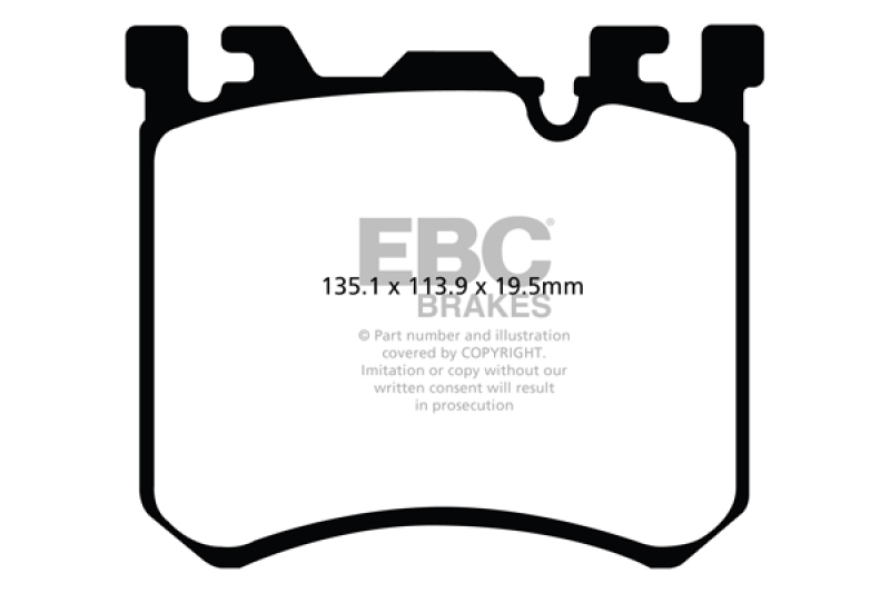 BMW X5M Brake Pads - Front - EBC - Yellowstuff - `10-`27