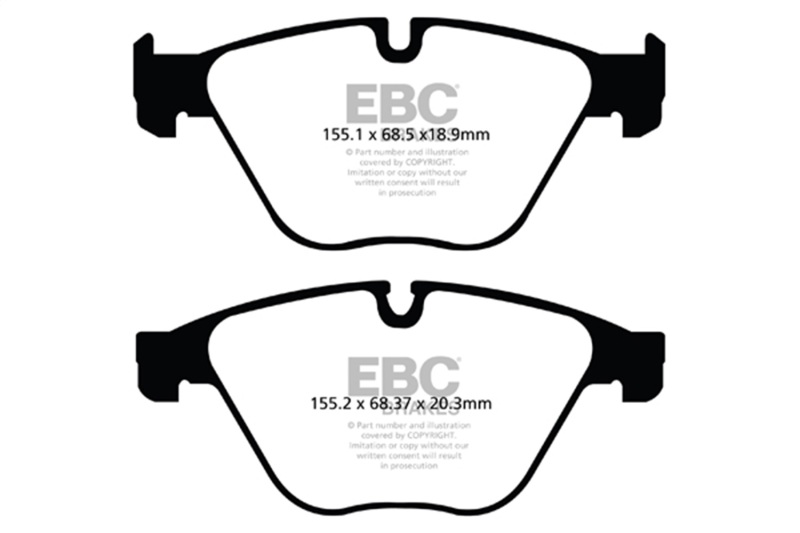 BMW 535i Brake Pads - Front - EBC - Yellowstuff - `10-`27