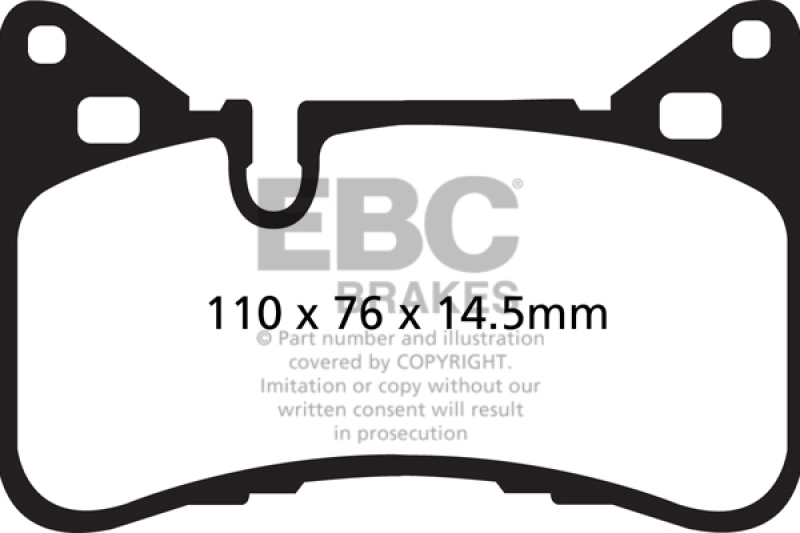 Mercedes-Benz C63 AMG Brake Pads - Rear - EBC - Yellowstuff - 2014