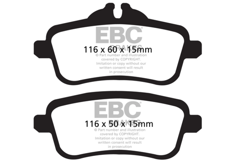 Mercedes-Benz CLA45 AMG Brake Pads - Rear - EBC - Yellowstuff - `14-`27