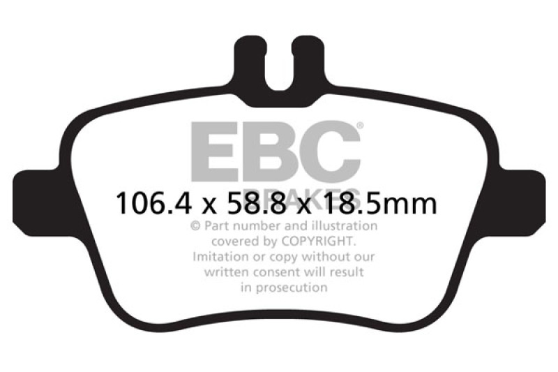Mercedes-Benz CLA250 Brake Pads - Rear - EBC - Yellowstuff - `13-`27