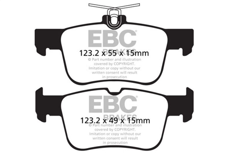 Ford Fusion Brake Pads - Rear - EBC - Yellowstuff - `13-`27