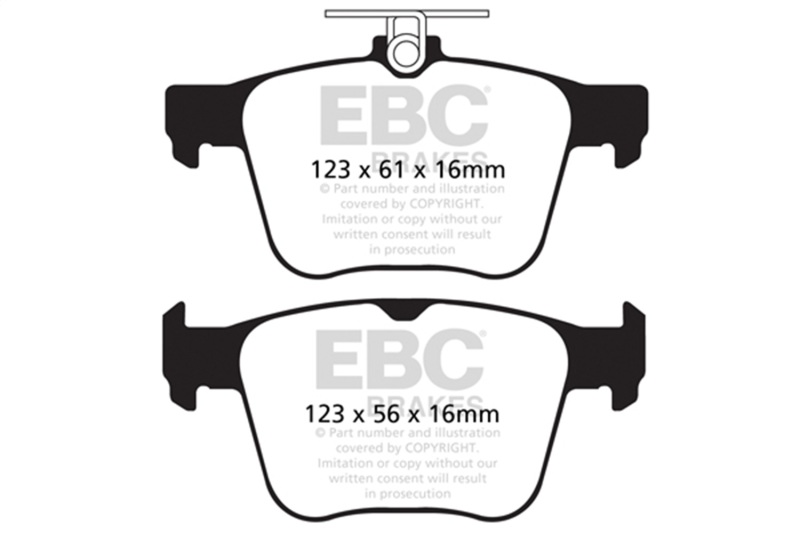 Audi S3 Brake Pads - Rear - EBC - Yellowstuff - `14-`20