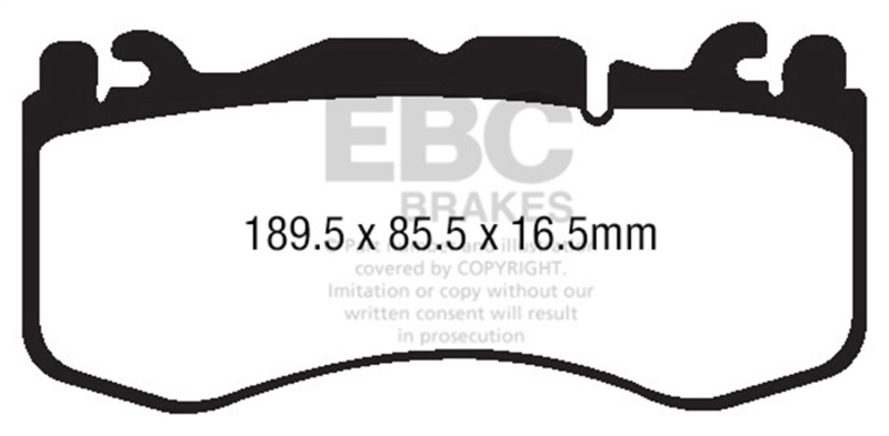 Aston Martin Vantage Brake Pads - Front - EBC - Yellowstuff - `12-`27