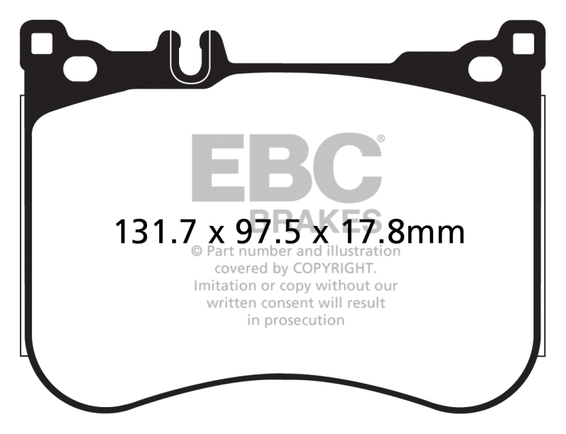 Mercedes-Benz S550 Brake Pads - Front - EBC - Yellowstuff - `14-`27