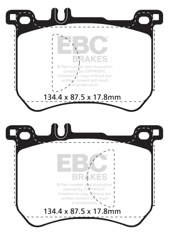 Mercedes-Benz SL400 Brake Pads - Front - EBC - Yellowstuff - `15-`27