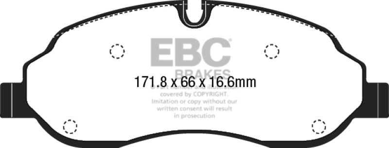 Ford Transit 150 Brake Pads - Front - EBC - Yellowstuff - `15-`27
