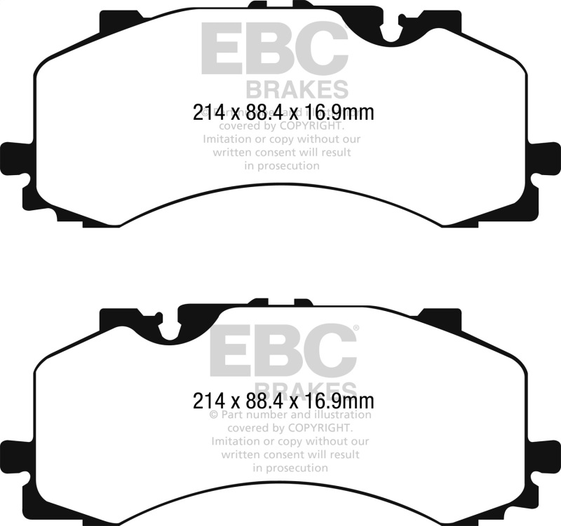 Audi Q7 Brake Pads - Front - EBC - Yellowstuff - `16-`27