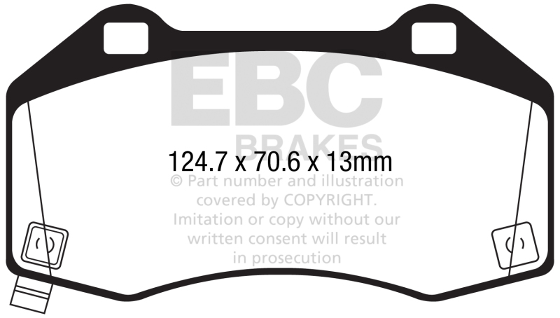 Mazda Miata MX-5 Brake Pads - Front - EBC - Yellowstuff - `16-`27