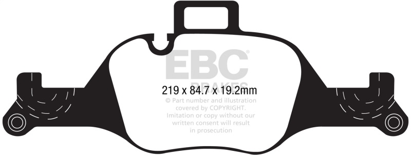 BMW 5 Series Brake Pads - Front - EBC - Yellowstuff - `17-`27