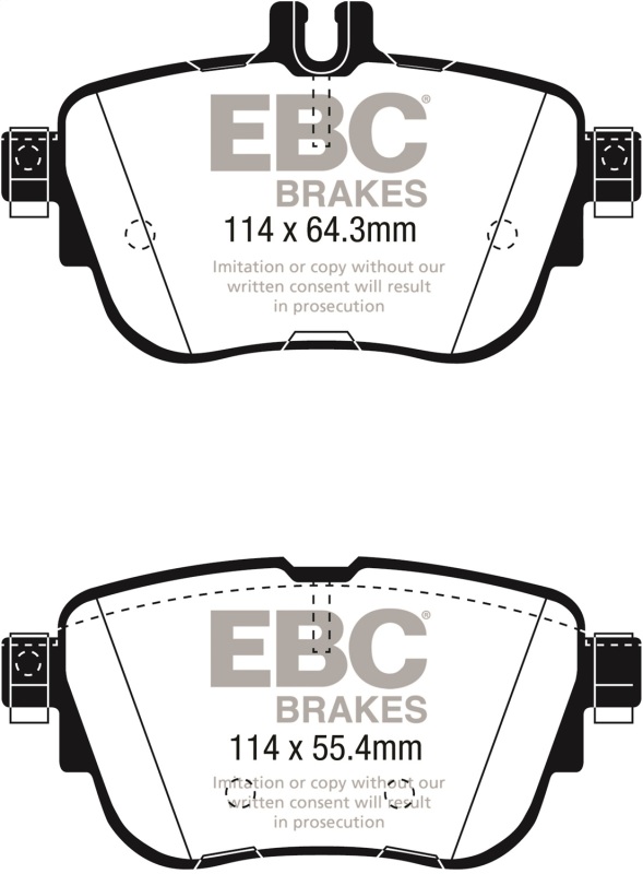 Mercedes-Benz E300 Brake Pads - Rear - EBC - Yellowstuff - `17-`27