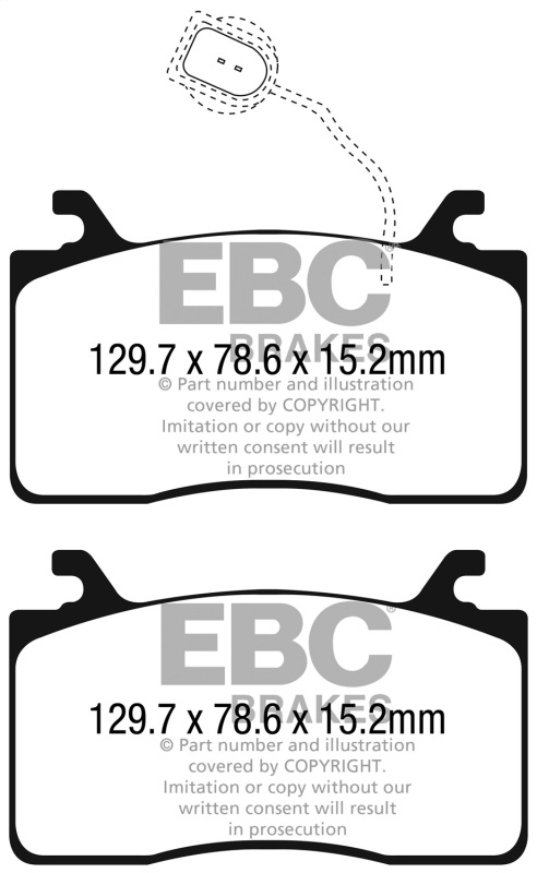 Alfa Romeo Guilia Brake Pads - Front - EBC - Yellowstuff - `16-`27