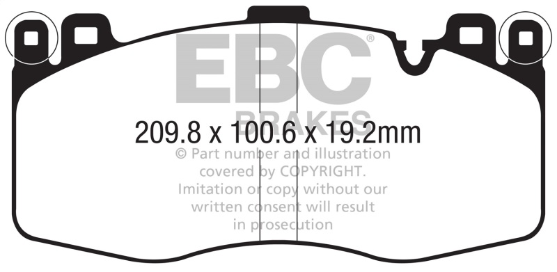 BMW X5M Brake Pads - Front - EBC - Yellowstuff - `15-`27