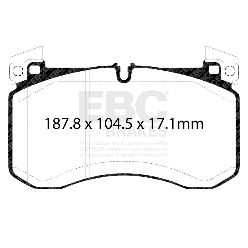 Mercedes-Benz G63 AMG Brake Pads - Front - EBC - Yellowstuff - `18-`27