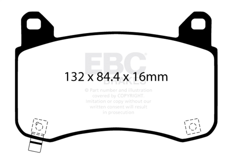 Tesla Model Y Brake Pads - Front - EBC - Yellowstuff - `20-`27