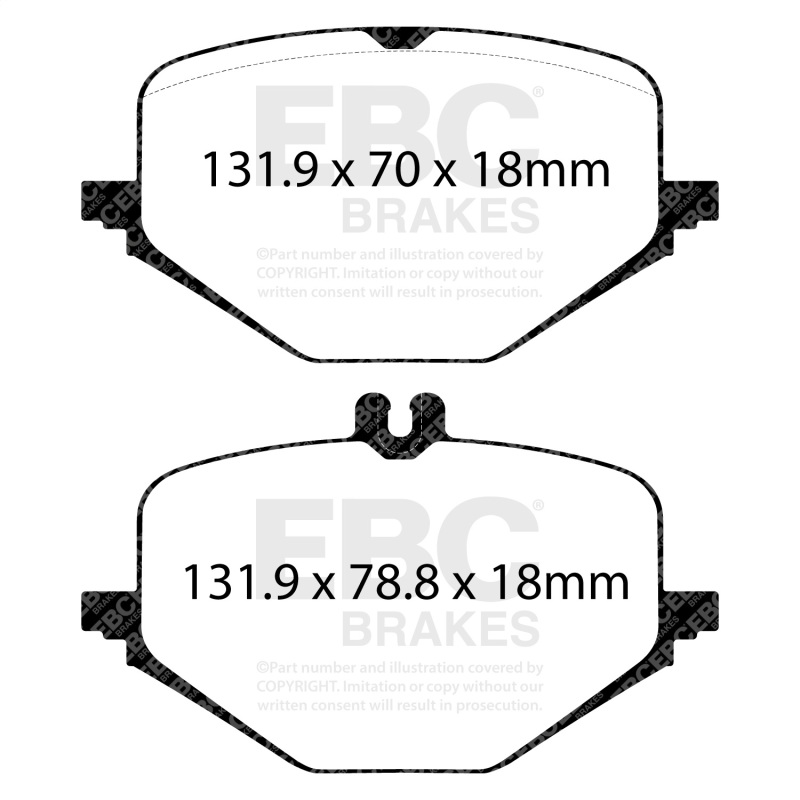 Mercedes-Benz G63 AMG Brake Pads - Rear - EBC - Yellowstuff - `18-`27