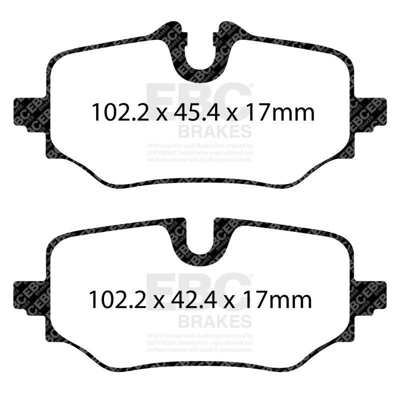 BMW X1 Brake Pads - Rear - EBC - Yellowstuff 4000 Series - `23-`26
