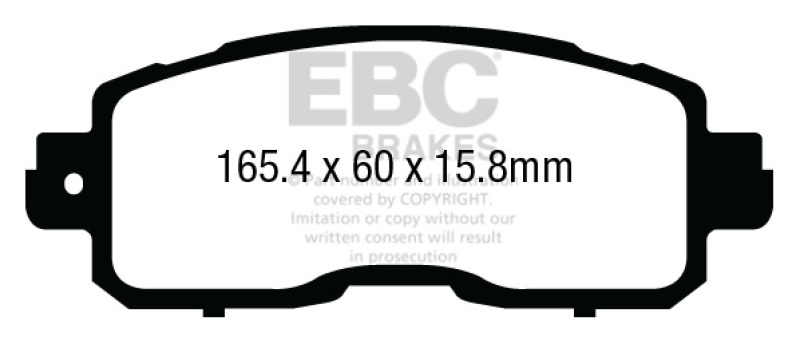 Nissan Altima Brake Pads - Front - EBC - Yellowstuff - `13-`27