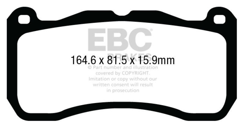 Ford Mustang Brake Pads - Front - EBC - Yellowstuff - `13-`14